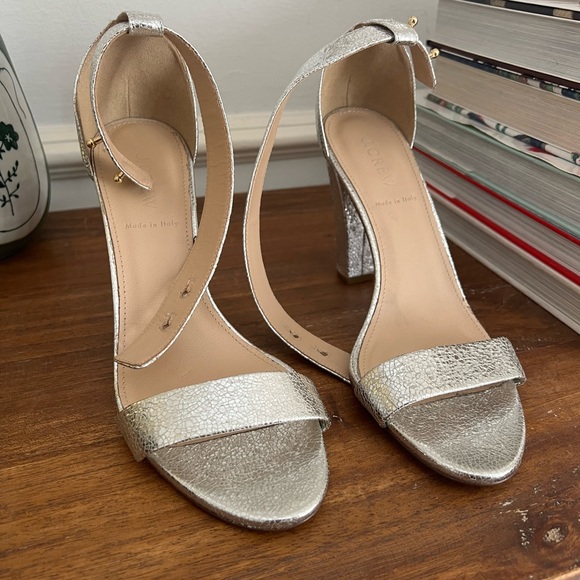 Never worn J.Crew Silver Heels size 9 - Picture 2 of 6